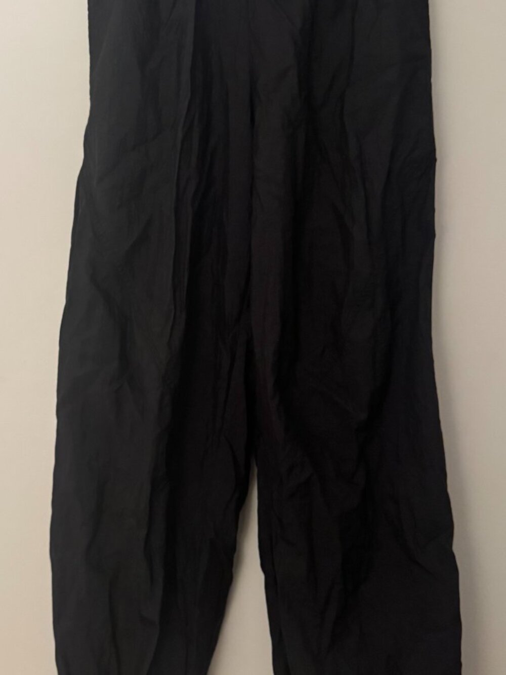 Athleta Black Crinkle Nylon Parachute Jogger Pant Toggle Cuff Relaxed XS